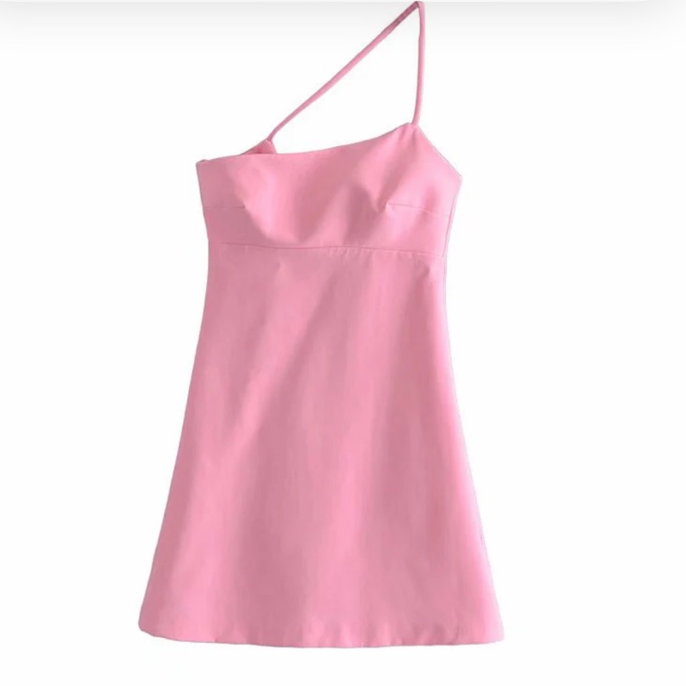 Zara Pink One-Shoulder Skort